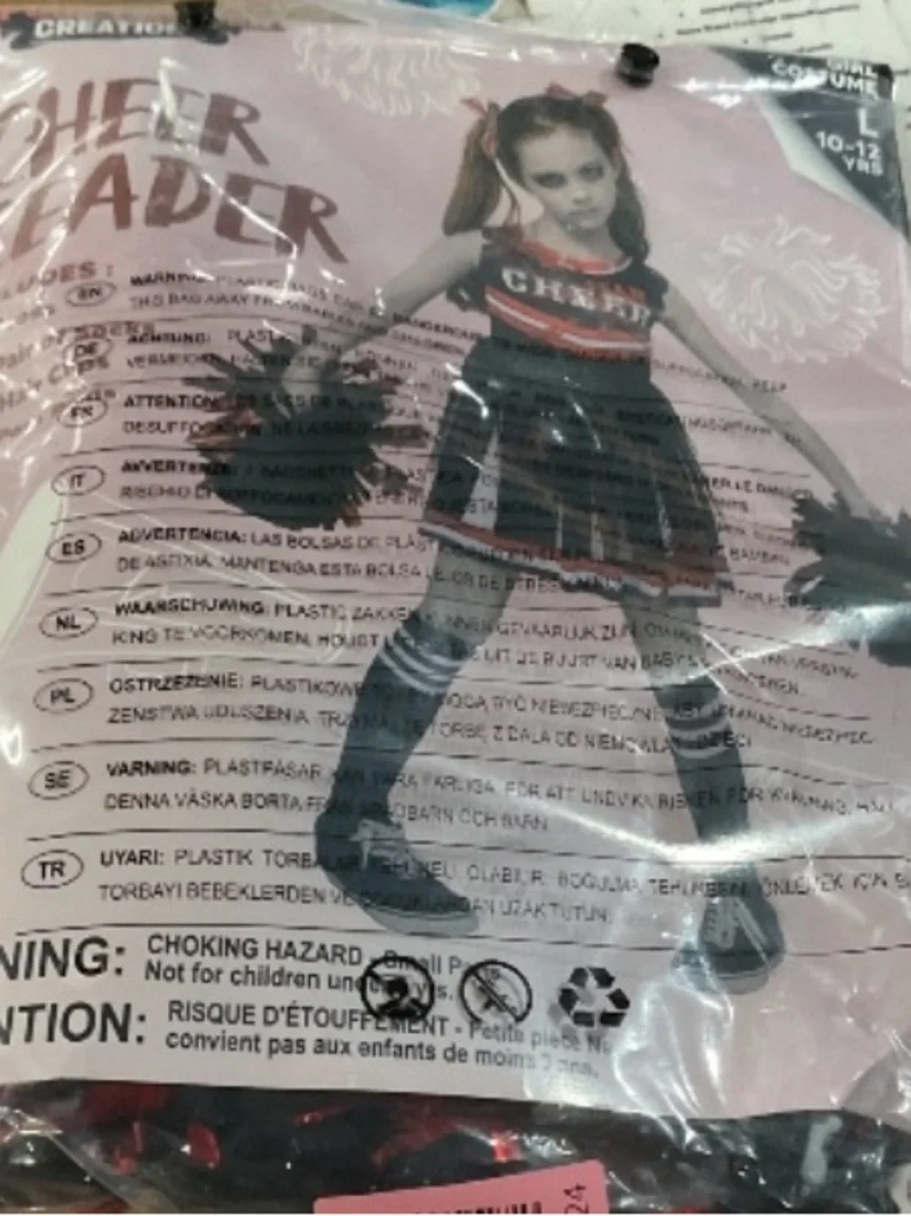 Spooktacular Creations Halloween Cheerleader Costume For Girls, Kids size L